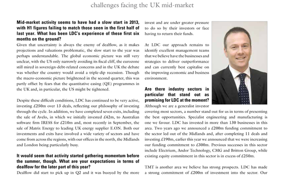 Unquote LDC UK Mid-Market Barometer Q3 2013