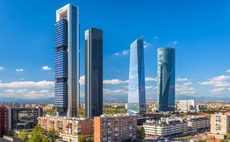 Madrid Spain financial district skyline