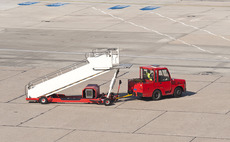 Airport mobile staircases and utility vehicles
