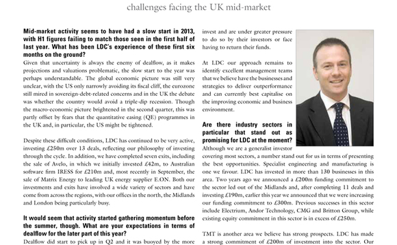 Unquote LDC UK Mid-Market Barometer Q3 2013 Unquote LDC UK Mid-Market Barometer Q3 2013