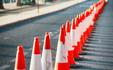 Traffic cones and roadworks signage
