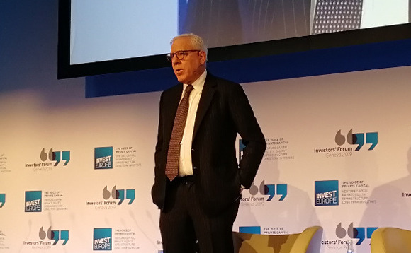 David Rubenstein speaking at the 2019 Invest Europe Investors Forum David Rubenstein speaking at the 2019 Invest Europe Investors Forum
