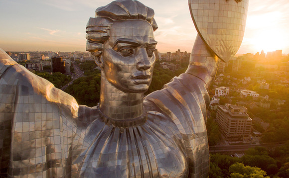 The Mother Motherland statue in Kiev