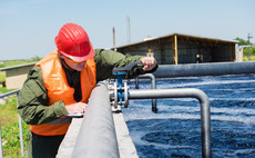 Worker at a water treatment plant