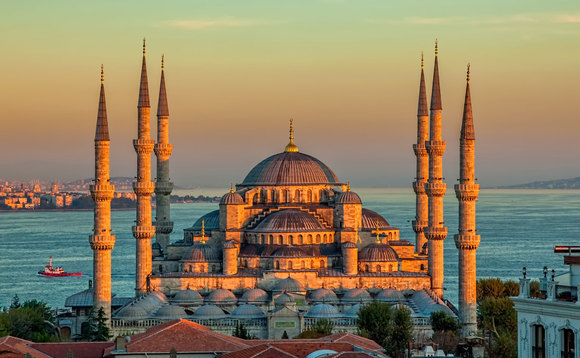Blue Mosque in Istanbul Turkey at sunset Blue Mosque in Istanbul Turkey at sunset