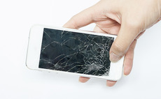 Broken smartphone screen