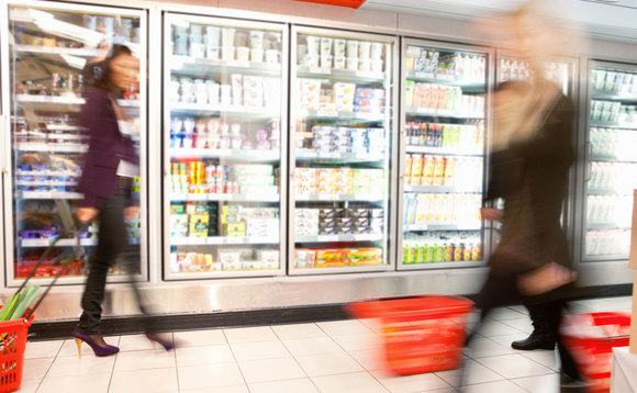 Refrigeration units in a supermarket