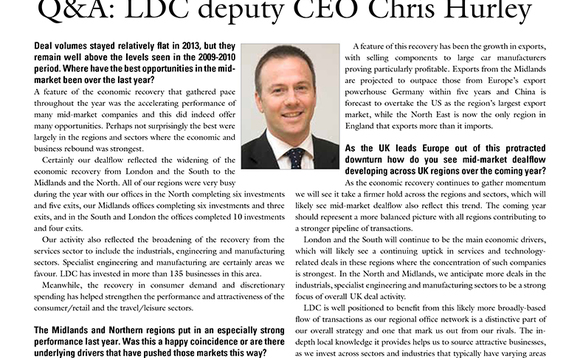 Unquote LDC Mid-Market Barometer H2 2013 Unquote LDC Mid-Market Barometer H2 2013